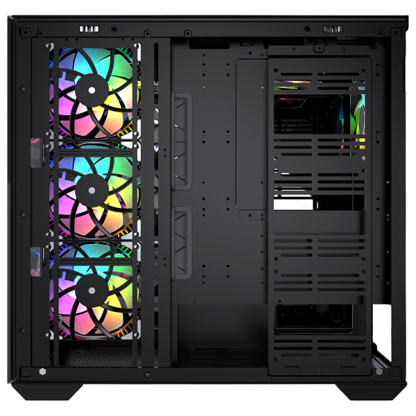 كيس كمبيوتر فانتيك - full tower CG87 - اضاءة RGB - اسود