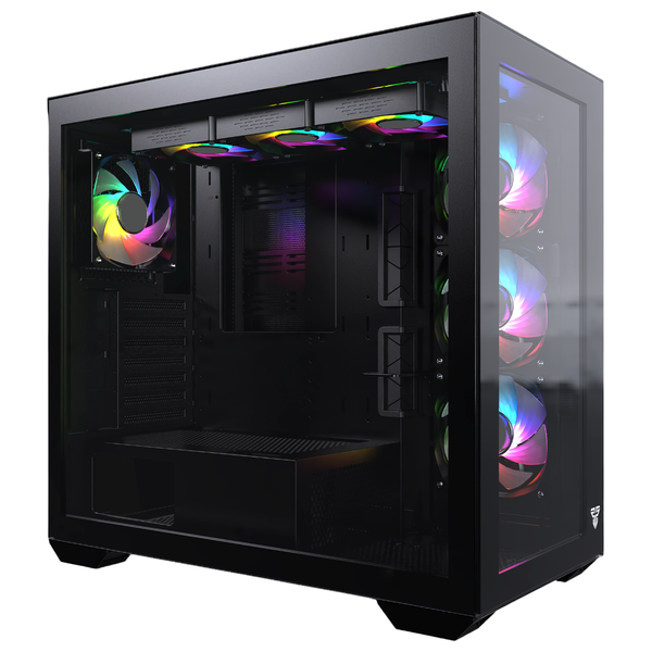 كيس كمبيوتر فانتيك - full tower CG87 - اضاءة RGB - اسود