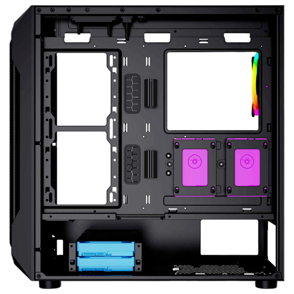 كيس كمبيوتر فانتيك - full tower CG81 - اضاءة RGB - اسود