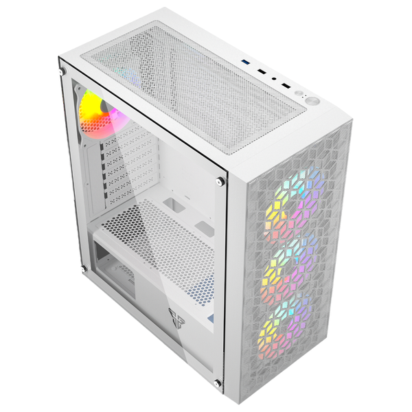 كيس كمبيوتر فانتيك - MIDDLE TOWER CG83 -  اضاءة RGB - ابيض