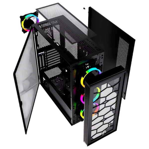 كيس كمبيوتر فانتيك - full tower CG82 - اضاءة RGB - اسود