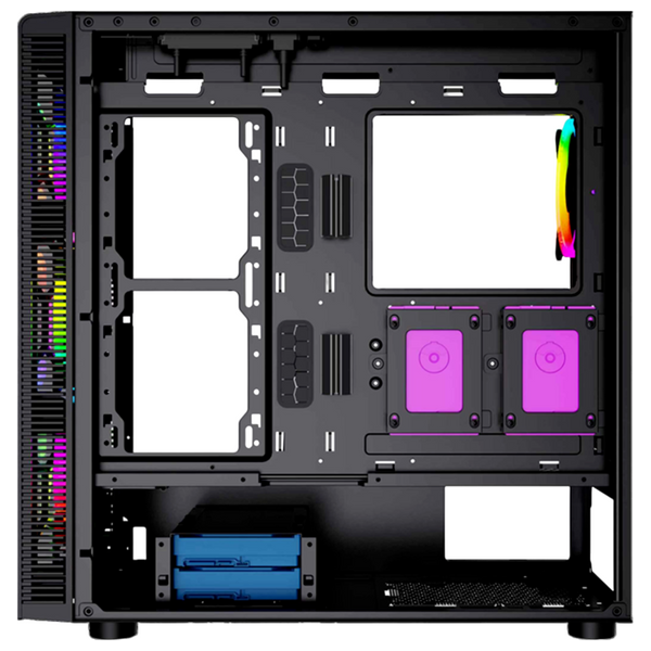 كيس كمبيوتر فانتيك - full tower CG82 - اضاءة RGB - اسود
