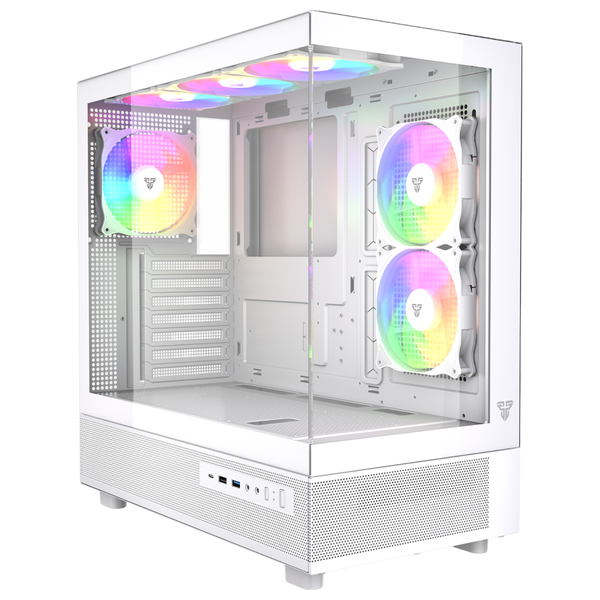 Fantech full tower CG86 - Computer Case - RGB  - WHITE