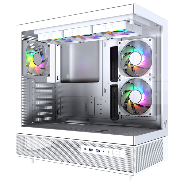 Fantech full tower CG86 - Computer Case - RGB  - WHITE