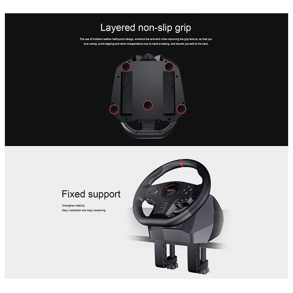  عجلة قيادة سباق بي اكس ان V900  - مع دواسات  -  اسود 