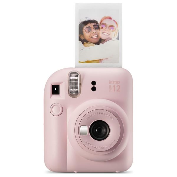 كاميرا فورية Fujifilm Instax Mini 12 - بلوسوم بينك - طباعة فورية عالية الجودة خلال ثوان -