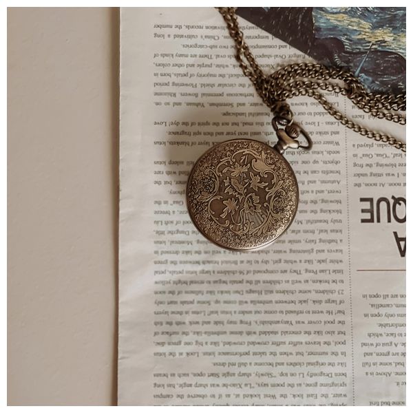  Starry Night Crafts Bronze Pocket Watch Blue 