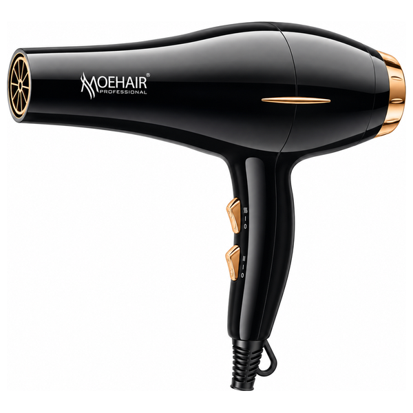  Moehair MO-7181 - Professional Hair Dryer - Strong Airflow - Black 