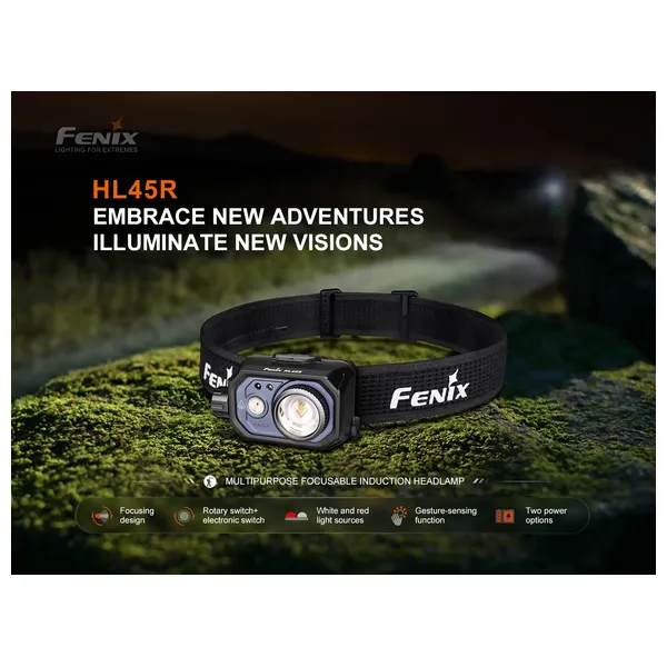  Fenix light HL45R - Rechargeable Headlamp - Black 