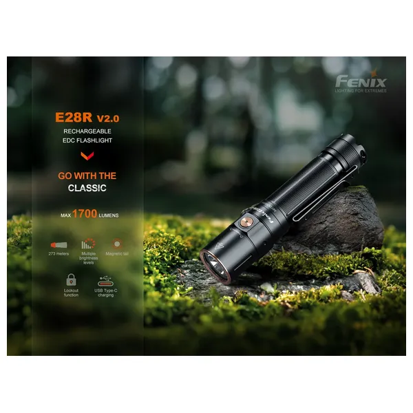  Fenix light E28R - Flashlight - Black 