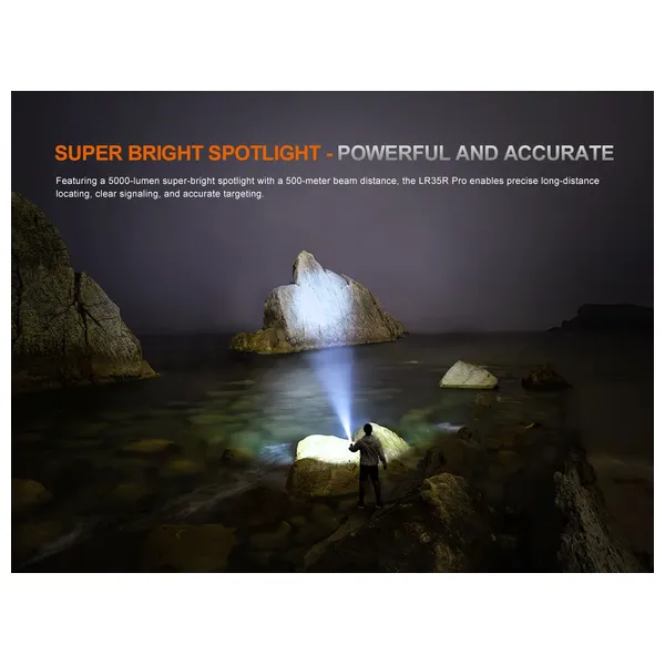  مصباح يدوي فينكس لايت - LR35R Pro - اسود 