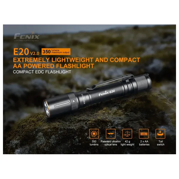  Fenix light E20 - Flashlight - Black 