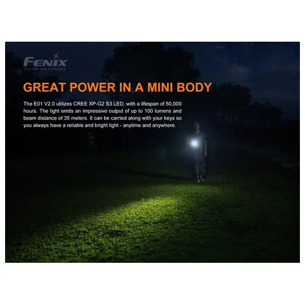  Fenix light E01 - Flashlight - Blue 