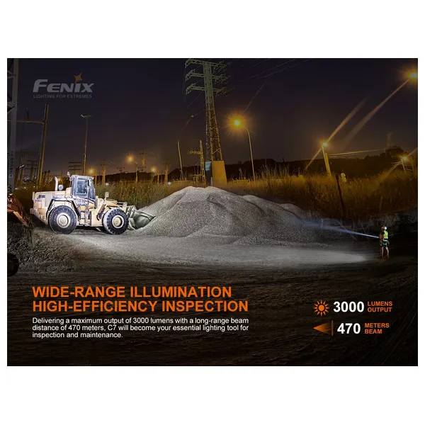  Fenix light C7 - Flashlight - Black 