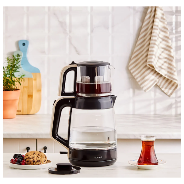  صانعة شاي كاراكا - 3.1 لتر - كريمي 