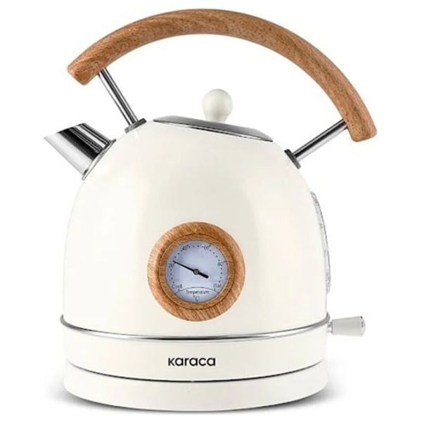  Karaka Retro Wood - Kettle - 1.7L - 2200W - Cream 