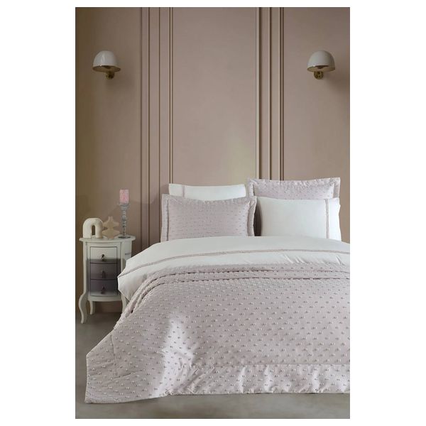  ايلارت طقم لحاف مزدوج 250×260 سم - 7 قطع - وردي 