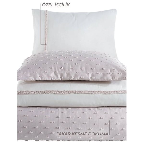  ايلارت طقم لحاف مزدوج 250×260 سم - 7 قطع - وردي 