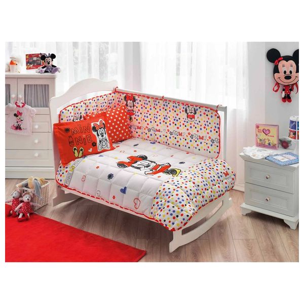  تاج طقم لحاف اطفال 140×80 سم - 5 قطع - برتقالي 