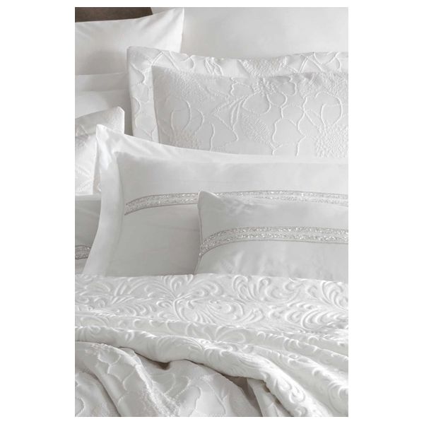  ايلارت طقم لحاف مزدوج 260 × 240 سم - 11 قطعة - ابيض 