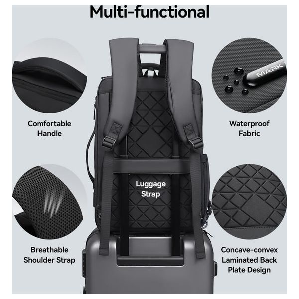  حقيبة ظهر لابتوب مارك ريبان باجز - اسود 