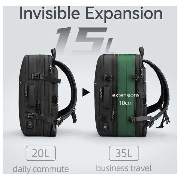  حقيبة ظهر لابتوب مارك ريبان باجز - اسود 