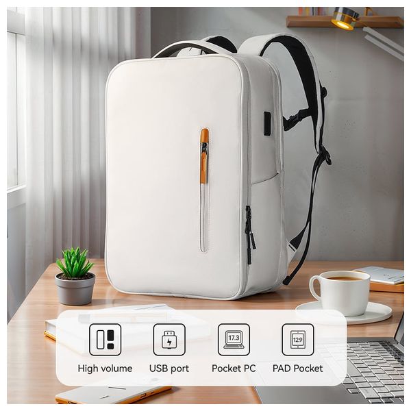  حقيبة ظهر لابتوب مارك ريبان باجز - ابيض 