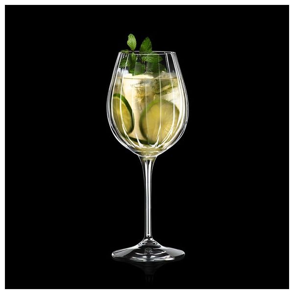  سيت كأس زجاجي كريستال آر سي آر كريستالز - 6 قطع - شفاف 