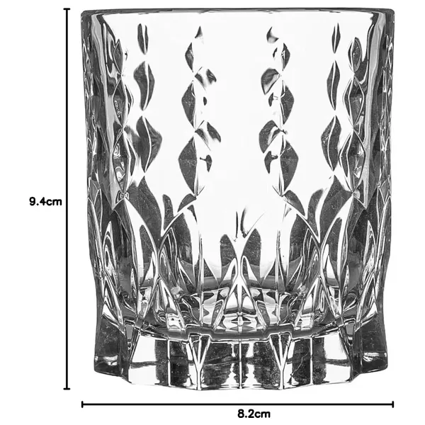  سيت قدح زجاجي مارلين دوف تومبلر آر سي آر كريستالز - 6 قطع - شفاف 