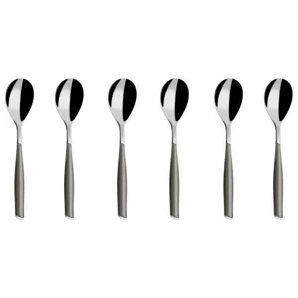  Casa Bugatti GLSL-02107 - Coffee Spoon Sets - Silver 