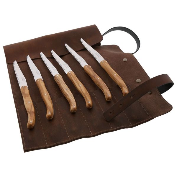  مجموعة سكاكين لاغيول من جون دوبوست - بني 