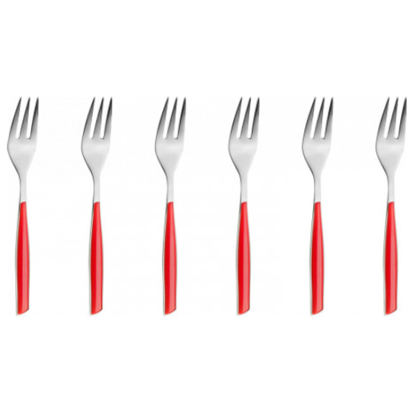  Casa Bugatti GL3U-02117 - Glamour Cake Fork Set - Red 