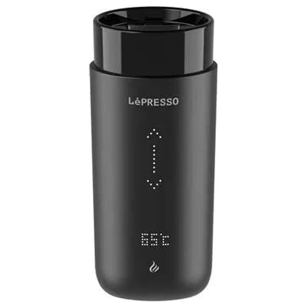  كوب تسخين ذكي ليبريسو -  قاعدة شحن لاسلكية -  355 مل - بطارية 4000 مللي أمبير - شاشة رقمية لعرض الحرارة - اسود 