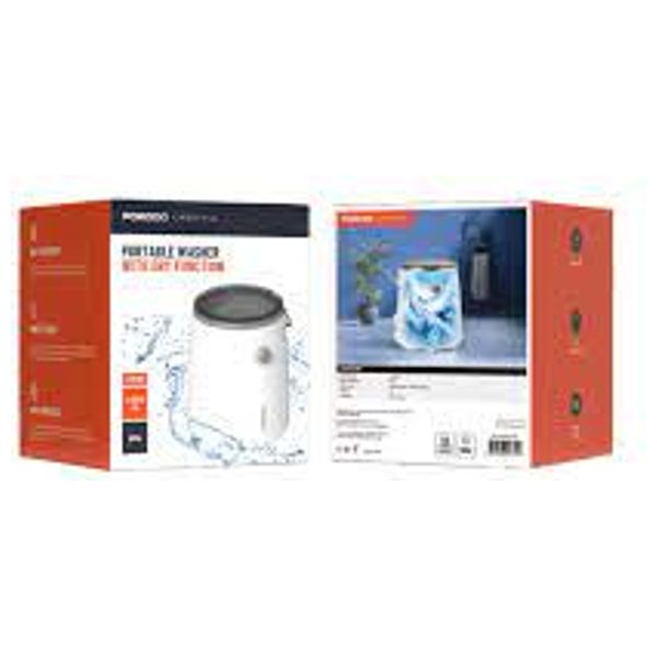  Porodo Lifestyle Portable Mini Washing Machine - 1.5KG Load - Perfect for tight spaces and travel - White 
