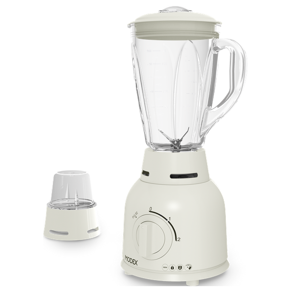 خلاط مع محضرة طعام مودكس - 500 واط - 1.5 لتر - BL410 - كريمي