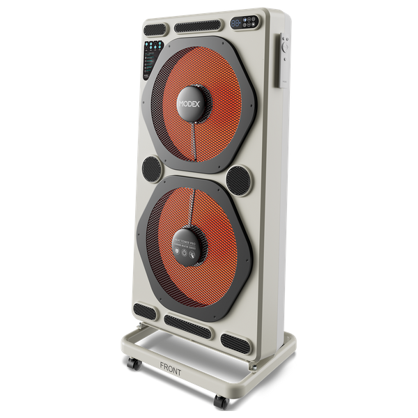  مدفأة كاربون ذكية مودكس - نظام ذكاء اصطناعي - 2000 واط -  ابيض تيتانيوم 