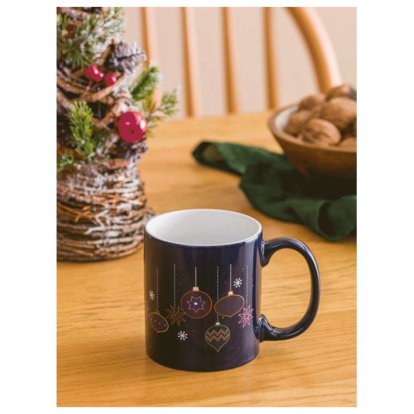  طقم كوب مع زخارف عيد الميلاد من إل سي وايكيكي - قطعتين - ازرق 