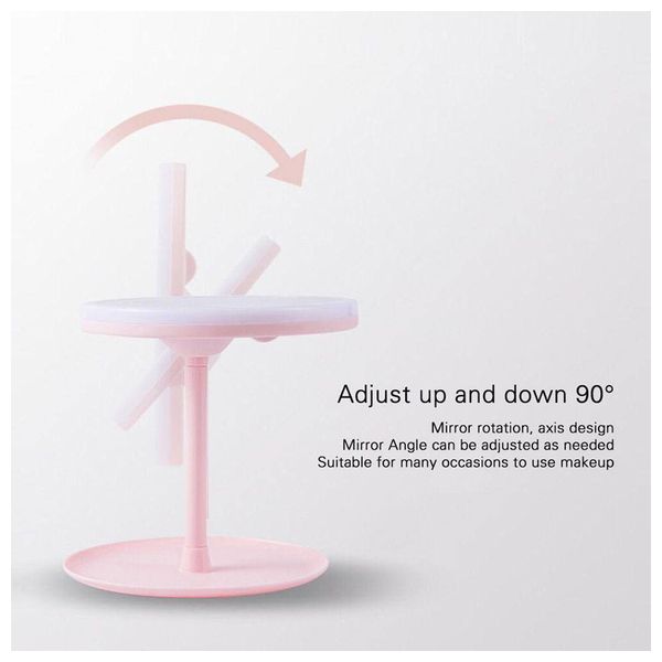  أوبتيما مرآة مكياج LED محمولة بإضاءة - وردي 