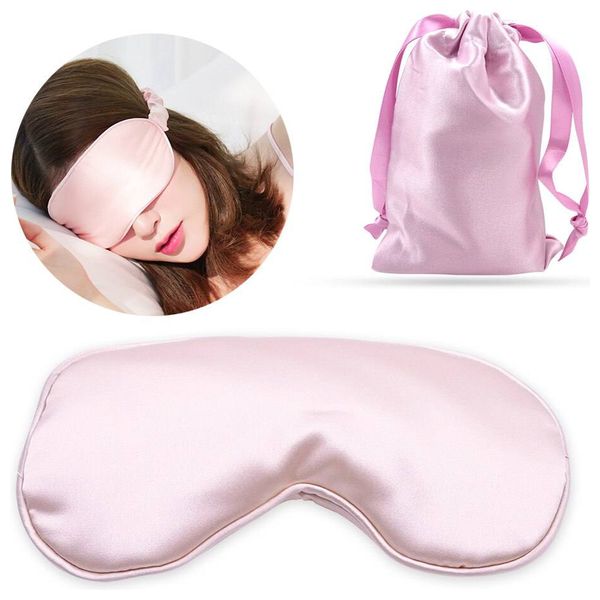  Blackout Silk Sleep Mask - Pink 