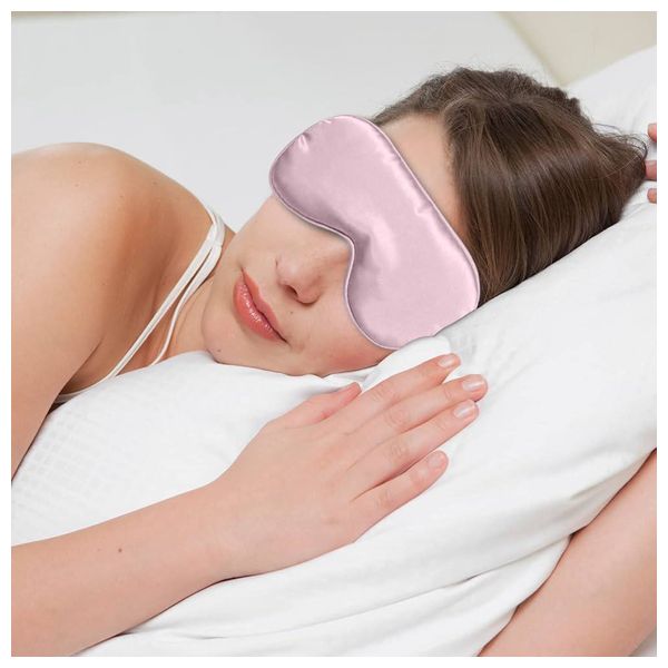  Blackout Silk Sleep Mask - Pink 