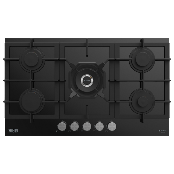  طباخ داخلي ريجنسي - 5 شعلات - 90 سم - اسود 