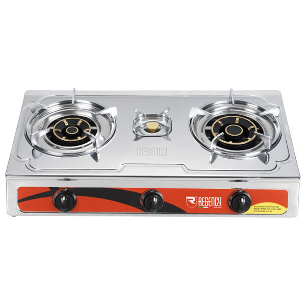  ريجنسي طباخ غازي منضدي - 3 مشاعل - ستانلس ستيل 