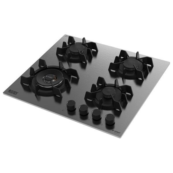  ريجنسي طباخ غازي داخلي - 60 سم - 4 مشاعل - رمادي 