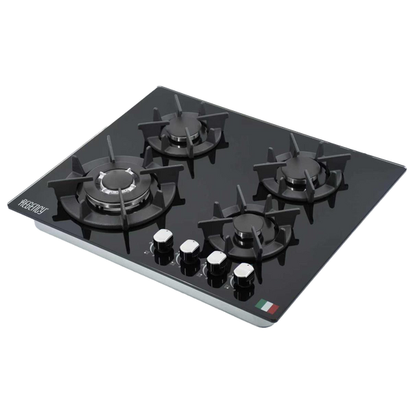 Regency 6038 - Built-In Gas Cookers - 60 cm - 4 Burner - Black Glass