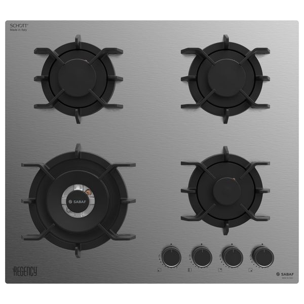  ريجنسي طباخ غازي داخلي - 60 سم - 4 مشاعل - رمادي 