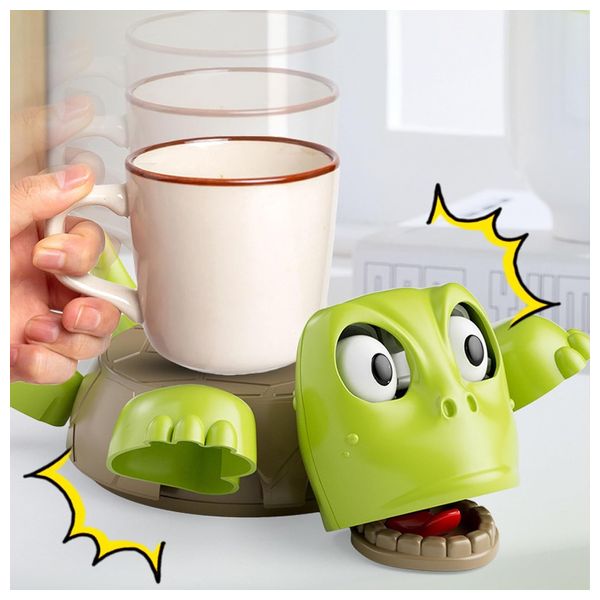  حامل أكواب على شكل سلحفاة لطيفة - اخضر 
