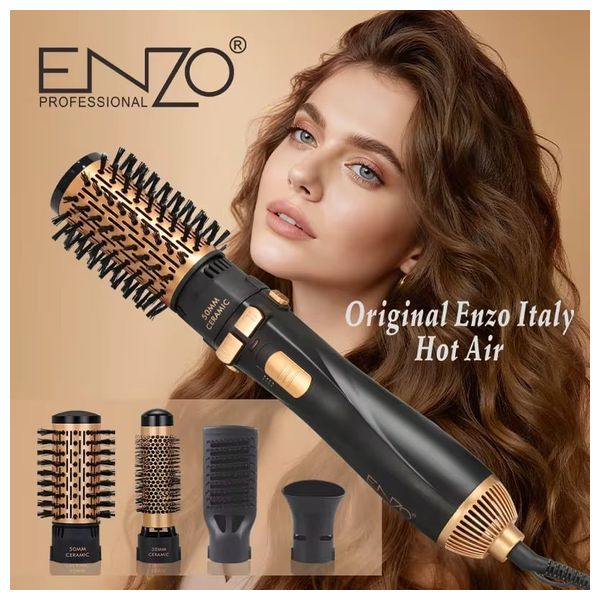  انزو مصفف ومجفف الشعر الاحترافي 6 في 1 - EN-746K - برونزي 