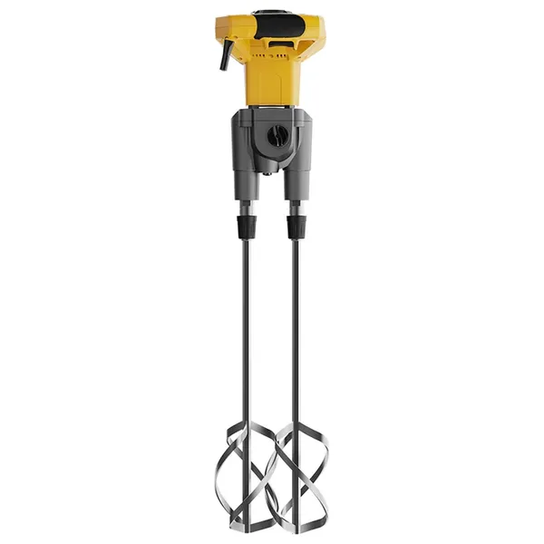  Deli Tools DC177 - Electric Dual Paddle Mixer for Cement and Paint - 1800W - Yellow 