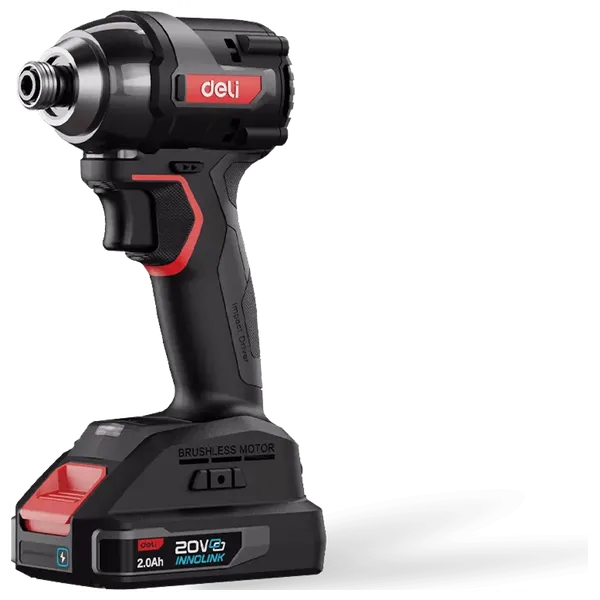  Deli Tools DE-QZ20-1D2 - Brushless Cordless Impact Driver - 20V - Black 