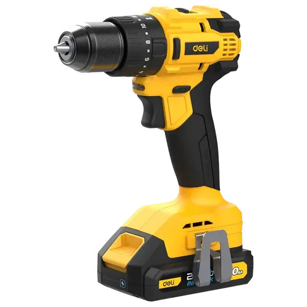  Deli Tools DC150 - Cordless Brushless Hammer Drill - Yellow 